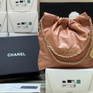 bag0903 Chanel 22 Bag Small Brown
