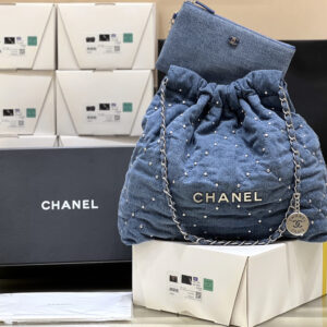 bag0923 Chanel 22 Bag Small Silver