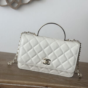 bag0944 Chanel Top Handle White