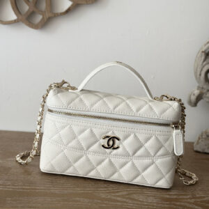 bag0989 Chanel Top Handle White