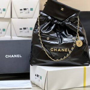 bag1019 Chanel 22 Bag Gold Gold Hardware