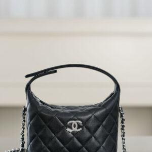 bag1072 Chanel Bag Black Silver Hardware