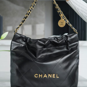 bag1075 Chanel Bag Black Gold Hardware