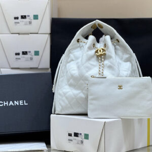 bag1127 Chanel 25 Bag Large White