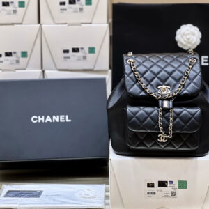 bag1174 Chanel Backpack Large Champagne