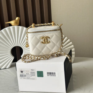 bag0023 Chanel Bag White Gold Hardware