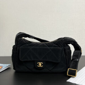 bag1426 Chanel Hobo Small Black