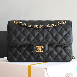 bag0041 Chanel Classic Flap Small Black Gold Hardware