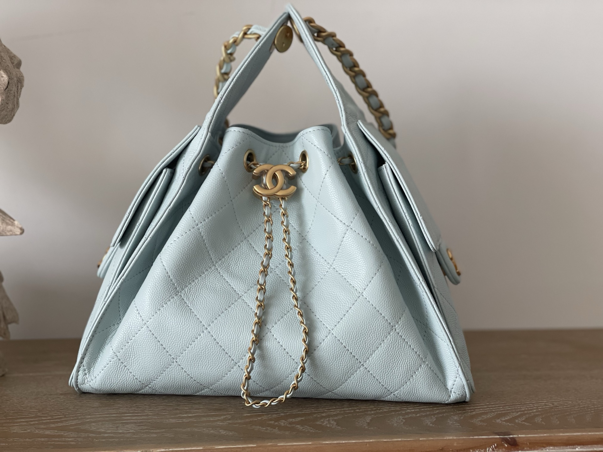 bag1478 Chanel Hobo Small Black Gold Hardware