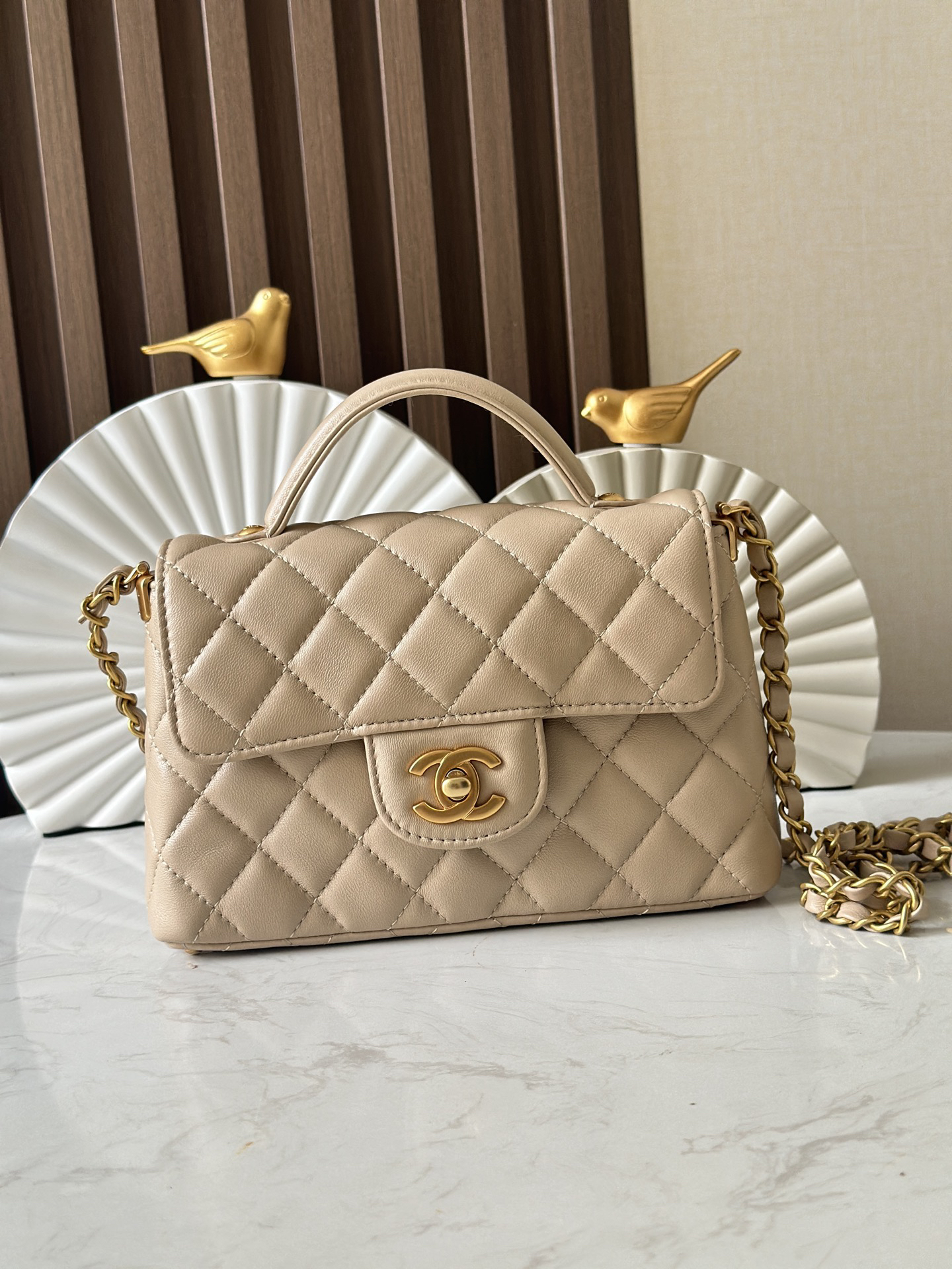 bag1485 Chanel Kelly Bag Small Black Gold Hardware