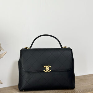 bag1490 Chanel Classic Flap Small Black Gold Hardware