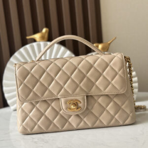 bag1497 Chanel Kelly Bag Large Black Gold Hardware