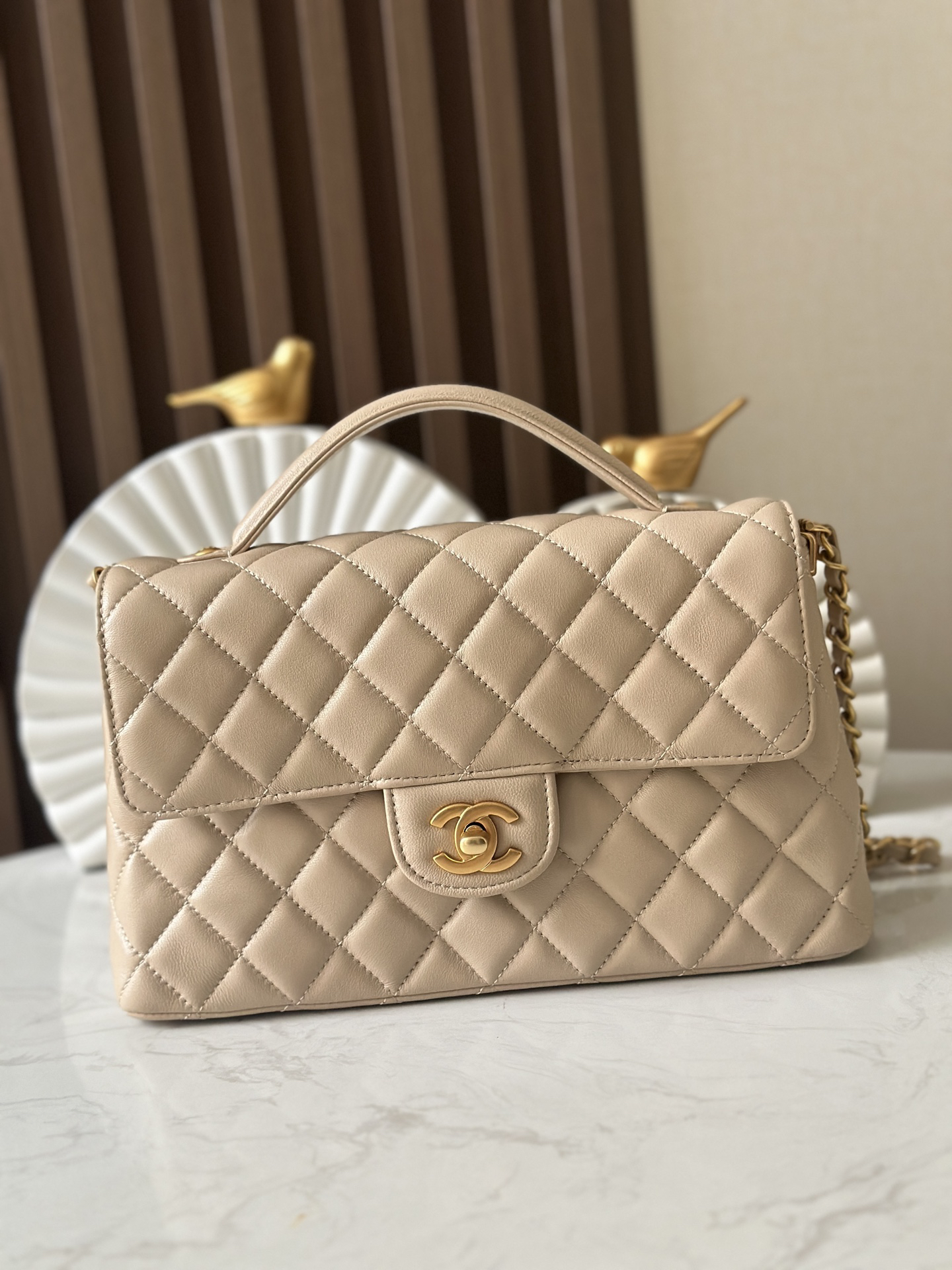 bag1497 Chanel Kelly Bag Large Black Gold Hardware