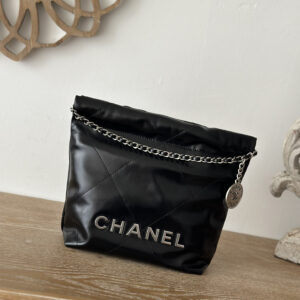 bag1515 Chanel 22 Bag Mini Black Silver Hardware