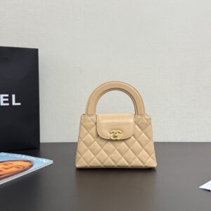 bag1561 Chanel Kelly Top Handle Large Apricot