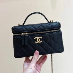 bag1644 Chanel Bag Black Gold Hardware
