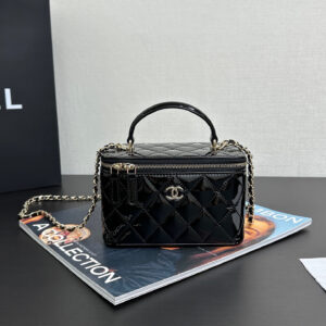 bag1673 Chanel Vanity Gold Gold Hardware