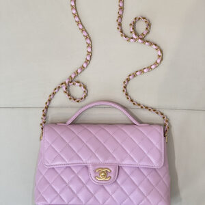 bag1764 Chanel Top Handle Small Pink