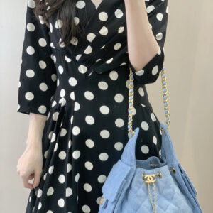 bag1805 Chanel Bag Small Denim Blue