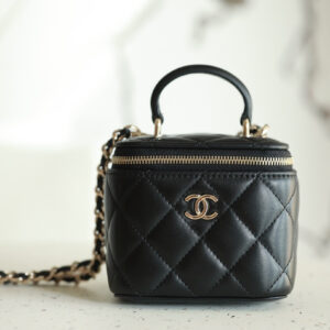 bag1852 Chanel Top Handle Gold Hardware