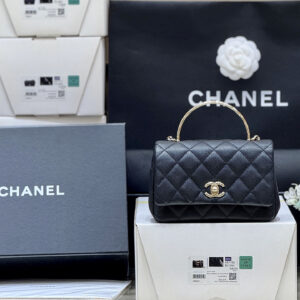 bag1872 Chanel Top Handle Mini Black
