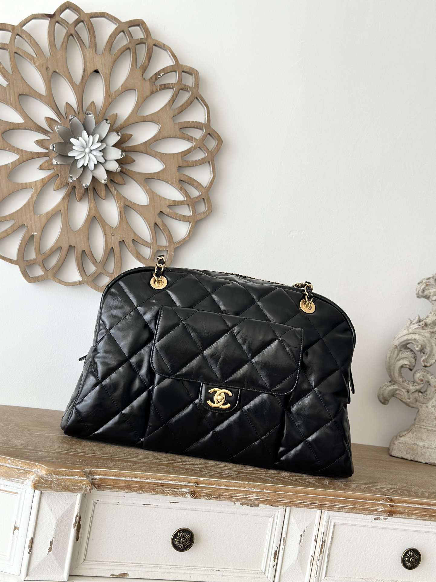 bag1901 Chanel Bag Small Black Gold Hardware