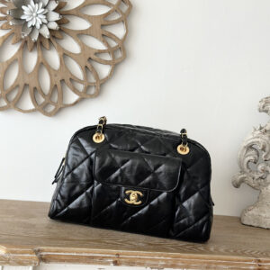 bag1902 Chanel Bag Small Black Gold Hardware