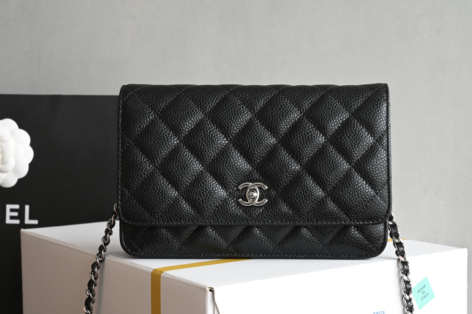 bag1913 Chanel Classic Flap Black Silver Hardware