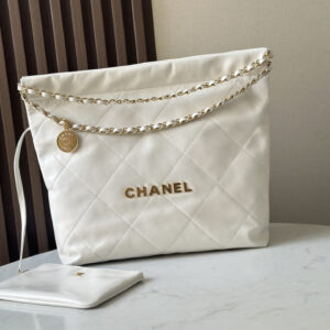 bag1919 Chanel 22 Bag Medium White Gold Hardware