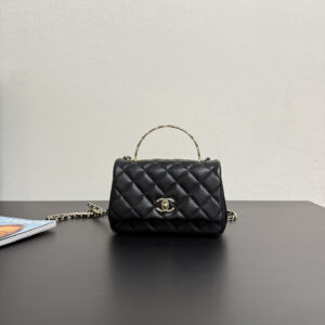 bag1925 Chanel Classic Flap Black Gold Hardware