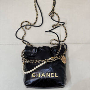 bag0099 Chanel Bag Black Gold Hardware