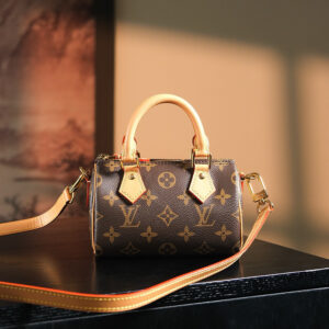 lv0309 Louis Vuitton M81085 Nano Speedy Min Top Handle Bag Mini with Dynamic Code
