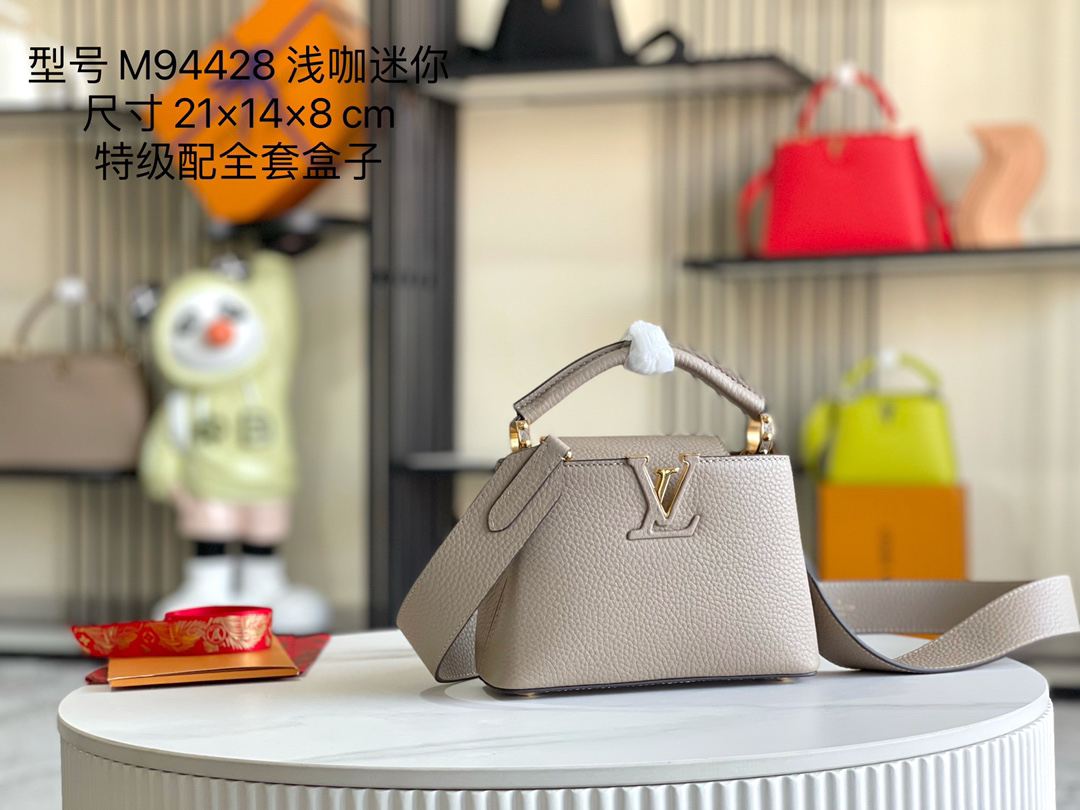 lv0708 Louis Vuitton M94428 Top Handle Bag Mini with Dynamic Code
