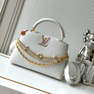 lv0911 Louis Vuitton Top Handle Bag Small Medium with Dynamic Code