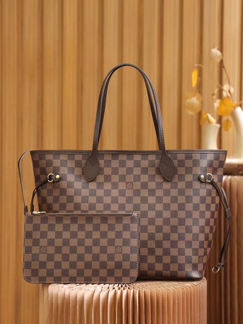 lv0931 Louis Vuitton M41358 Neverfull Tote Bag Medium
