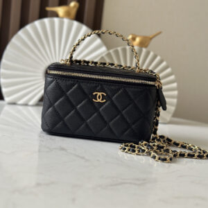 bag0218 Chanel Top Handle Black