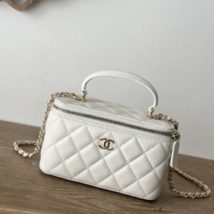 bag0219 Chanel Vanity Large White
