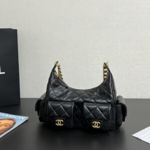 bag0244 Chanel Hobo Small Black
