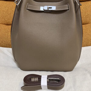 hm0040 Hermes Bag Etoupe Gray Gray Gold Hardware