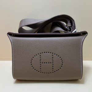 hm0042 Hermes Bag Etoupe Gray Gray Silver Hardware