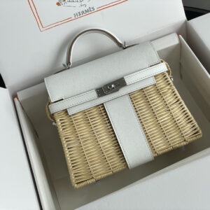 hm0055 Hermes Bag Milkshake White White Silver Hardware