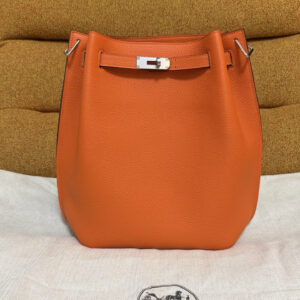 hm0062 Hermes Bag Orange Gold Hardware