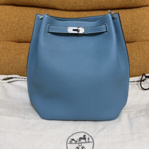 hm0067 Hermes Bag Denim Blue Blue Gold Hardware