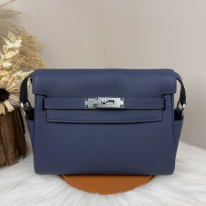 hm0086 Hermes Bag Blue Silver Hardware
