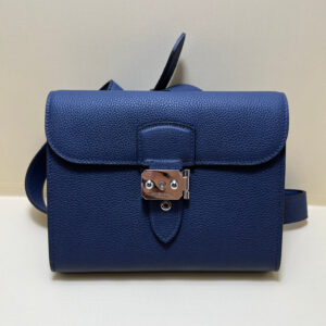 hm0087 Hermes Bag Blue Silver Hardware