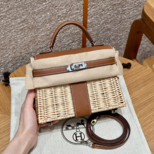hm0106 Hermes Bag Gold Brown Gold Brown Brown Silver Hardware