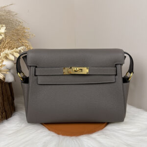 hm0108 Hermes Bag Etain Gray Gray Gold Hardware