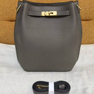 hm0109 Hermes Bag Etain Gray Gray Gold Hardware