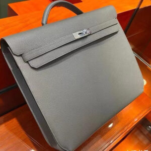 hm0113 Hermes Bag Etain Gray Gray Silver Hardware