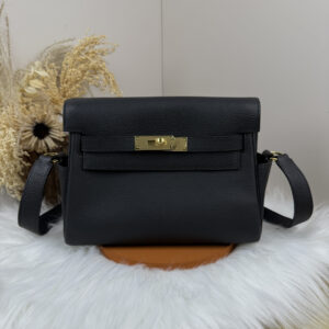 hm0125 Hermes Bag Black Gold Hardware